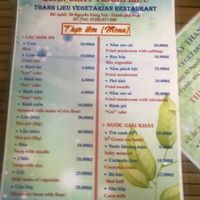 Menu, sorry for the blurriness at Thanh Lieu in Hue