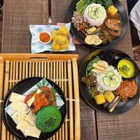 Nasi Lemak, Nasi Padang, tofu and the burger at Hijau - 绿 in Kuala Lumpur