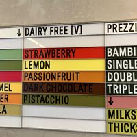Vegan flavors (watch out cause they also have a dairy pistachio flavor) at Piccolina Gelateria in Melbourne
