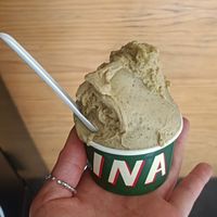 Pistacchio scoop at Piccolina Gelateria in Melbourne