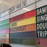 Vegan menu at Piccolina Gelateria in Melbourne