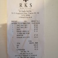 Great value for money. Delicious 💚 at RK Dining in Preston