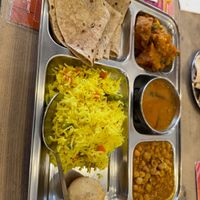 Chef’s Thali choice vegan options at RK Dining in Preston