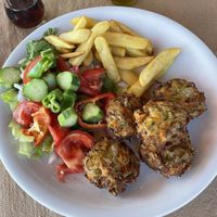 Vegetable patties  at Rouvelas in Corfu