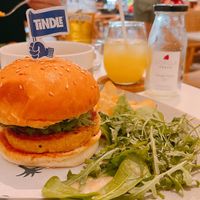 Tindle burger  at East Coast Commune in Central Singapore
