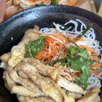 Reisnudelgericht und Baguette  at An - Authentic Vietnamese Cuisine in Frankfurt