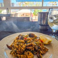 Vegan paella at Sa Barca in Mallorca