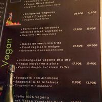 Vegan menu at Sa Barca in Mallorca