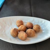 The extra vegan croquettes, after the first ones weren't vegan. at Sa Barca in Mallorca