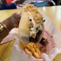 Darth Seitan vegan dog from the Terror Tacos collab  at Steve's Hot Dogs in St Louis