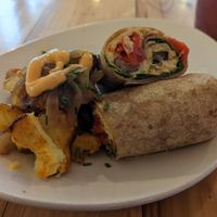 Vegan burrito at LYFE Kitchen in Chicago