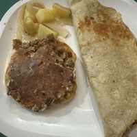 Volcán and quesadilla   at Taco Verde in Morelia