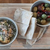 Hummus starter at The Boathouse in Ellesmere