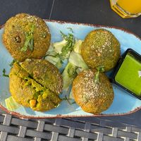 Vegan vegetable patties  at Chai Roti in Ingolstadt