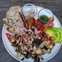 Scrambled tofu plate at Good Eats in Hoi An