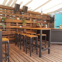 "Indoor" seating at Pura Vida in Spiez