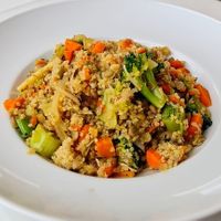 Quinoa and veggies. at Restaurante A Varina in Torreira