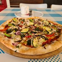 Self created veggie pizza at Da Grasso in Swinoujscie