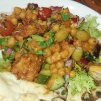 Vegan 'schwarma' which was actually chickpeas and pakora etc at Ottoman Coffeehouse in Glasgow