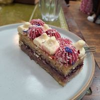 Coconut blueberry cake at Ottoman Coffeehouse in Glasgow