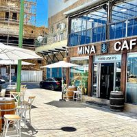Front and outdoor seating  at Mina in Acre
