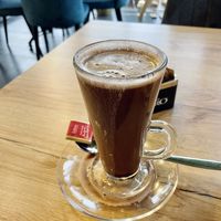 Hot chocolate with almond milk  at Mina in Acre