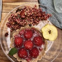 delicious framboise tart!   at La Cantine du Cru in Marseille