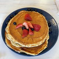 Vegan pancakes - HUGE portion   at Watusi in Hilton Head Island
