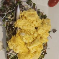 Snap Pea Avocado Toast with Just Egg! at Watusi in Hilton Head Island