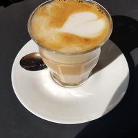 Cappuccino with oat milk at Alina Café in Karlsruhe