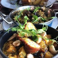 OTTO FIRED ROASTED VEGETABLE QURMA with MUJADARA and SEXY PIE. 🌱🌱🌱  at Otto Vegan Empire in Stockport