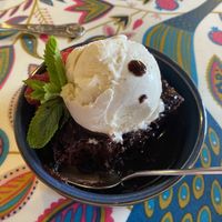 Supangle dessert (like a warm brownie) - delicious!   at Otto Vegan Empire in Stockport
