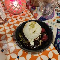 Chocolate dessert at Otto Vegan Empire in Stockport