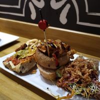 Pintxos veganos at Negresco in Bilbao