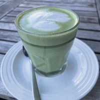 Matcha tea with cocos milk  at Cafe Sugar Mama in Frankfurt