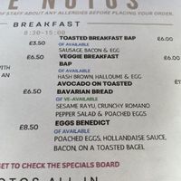 Menu March 2024  at Cafe Notos in Rhosneigr