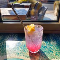 Drafon Fruit & Mango Cooler at Cafe Notos in Rhosneigr