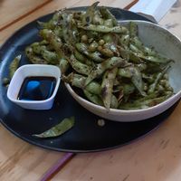 Spicy edamame at Tamagotchi in Medellin