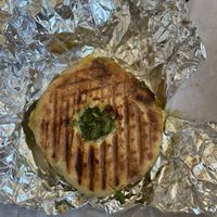 Curry tofu w/avoacdo spread (vegan breakfast)  at Nirvana Coffee Company in Barnstable