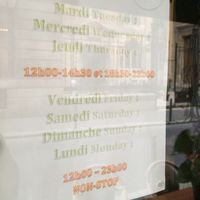 opening hours at Cafe Ginger in Paris