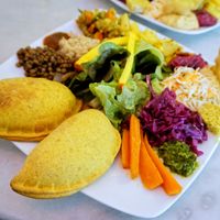 empanadas plate at Cafe Ginger in Paris