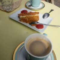 Raw carrot cake at Cafe Ginger in Paris