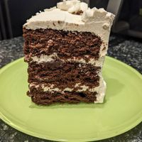 Vegan Chocolate Cake with Vegan Vanilla Ermine Frosting at Zingerman's Delicatessen in Ann Arbor