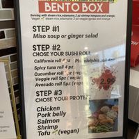 vegan option for bento box   at Leo's in Chula Vista