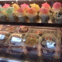 Bakery case with tres leches treats and goodies from Mindful Baking at The Chunky Scone in Highland Park