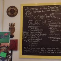 Menu board at The Chunky Scone in Highland Park