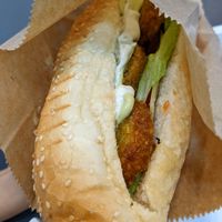 Vegan falafel with avocado at Cafe Falafel in Baku
