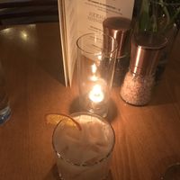 Vegan horchata beverage  at Keenan's at the Pier in Bellingham