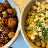 Thai cauliflower wings, Mac n cheese  at Fern Flavors from the Garden in Charlotte