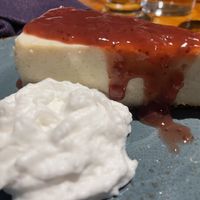 Very unique taste strawberry 🍓 cheezecake  at Fern Flavors from the Garden in Charlotte